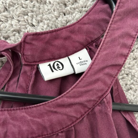 Tentree Large Purple Tank Top Tie Back Tencel Lyocell - Picture 5 of 5